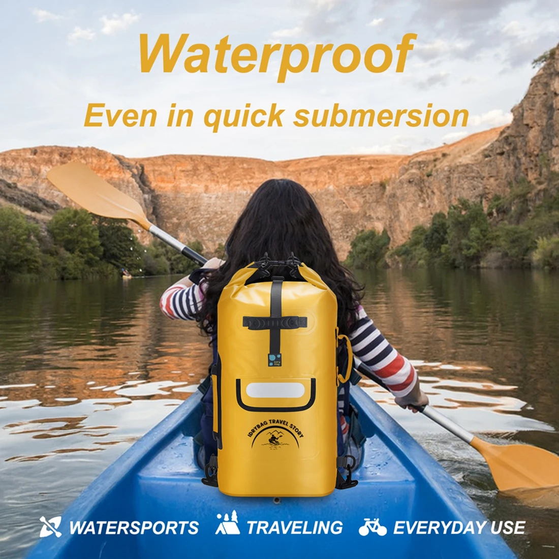 Idrybag Waterproof Backpack For Women Men 20L/30/L40L Sports Kayaking Beach Boating Canyoning Dry Bag Waterproof Backpack