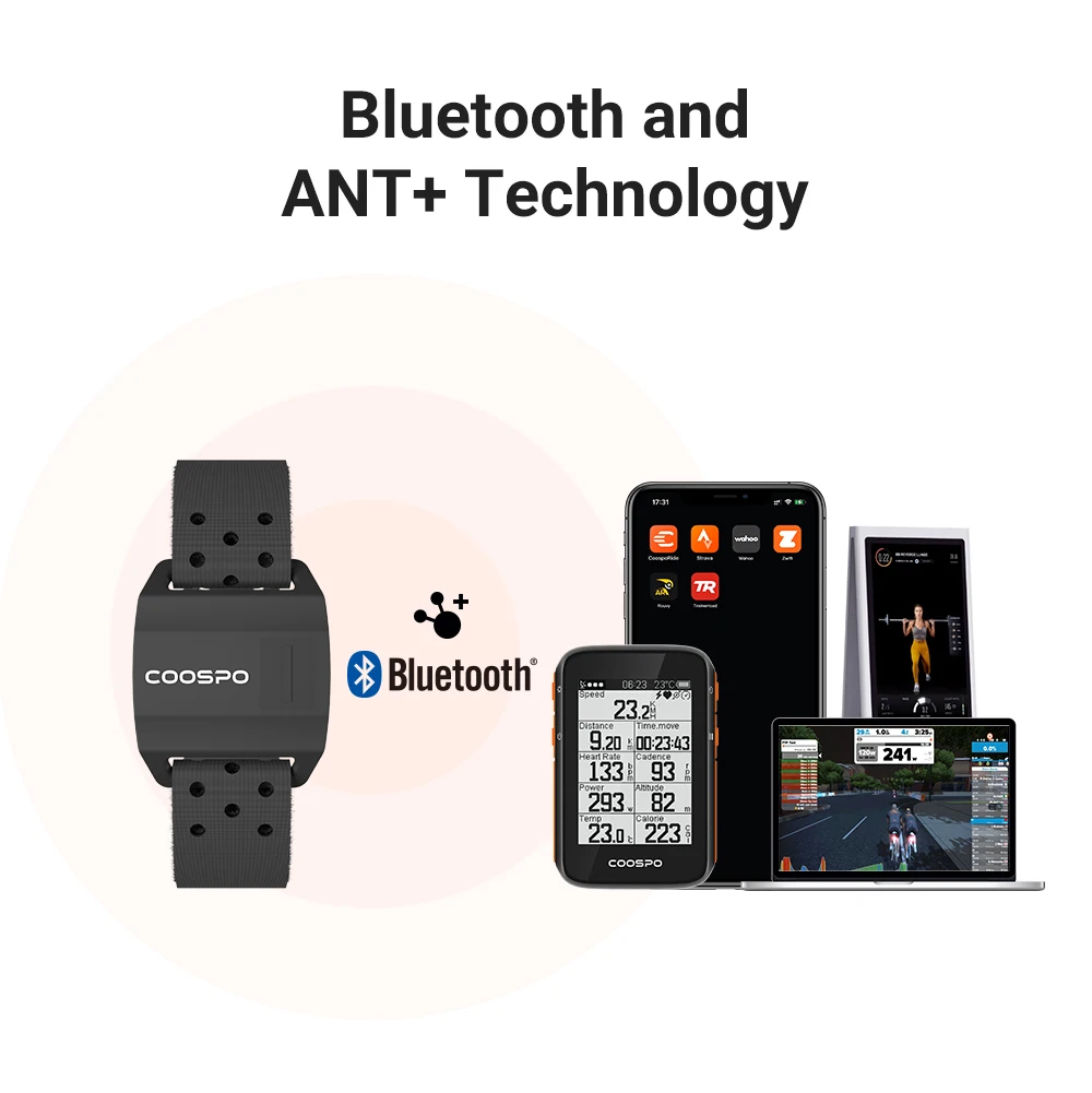 COOSPO HW706 Heart Rate Monitor Optical Fitness Outdoor Beat Sensor Bluetooth 4.0 ANT+ For Garmin Wahoo Bike Computer