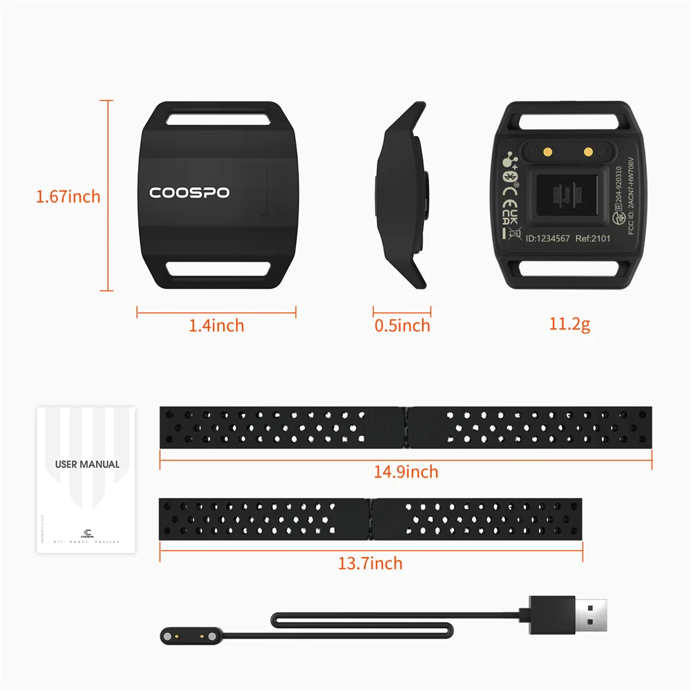 COOSPO HW706 Heart Rate Monitor Optical Fitness Outdoor Beat Sensor Bluetooth 4.0 ANT+ For Garmin Wahoo Bike Computer