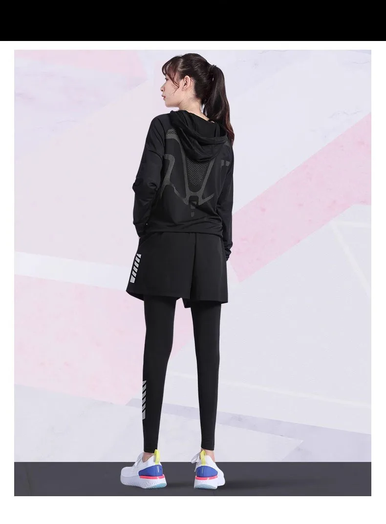 Running sportswear, women's fitness clothes, spring and summer morning running training equipment