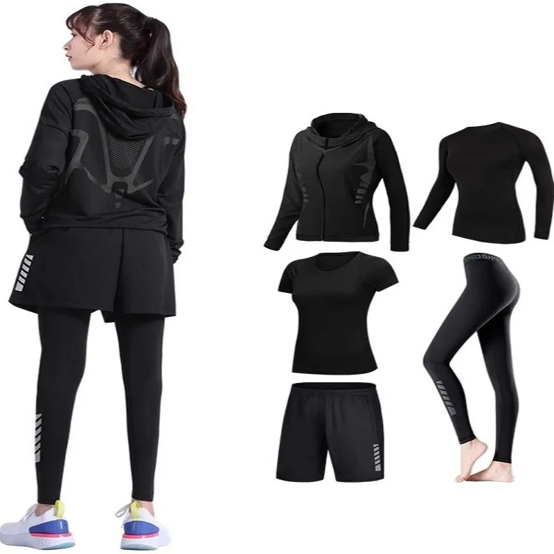 Running sportswear, women's fitness clothes, spring and summer morning running training equipment