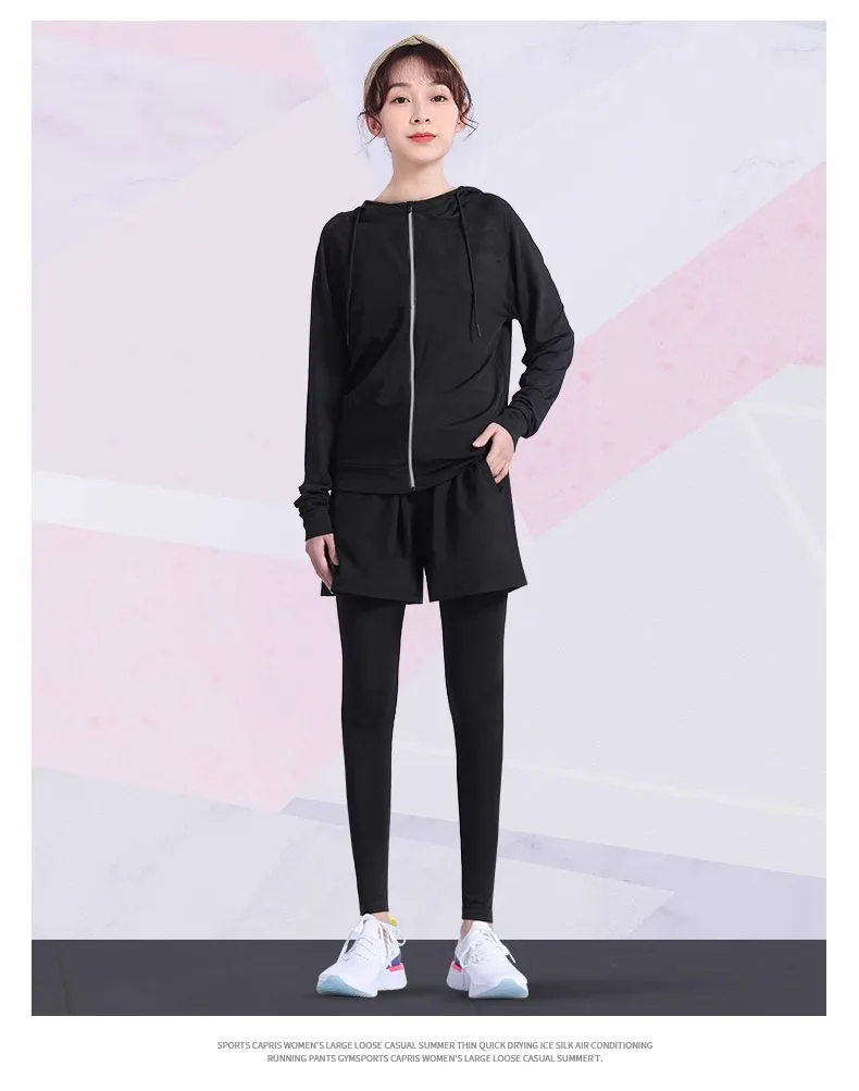 Running sportswear, women's fitness clothes, spring and summer morning running training equipment