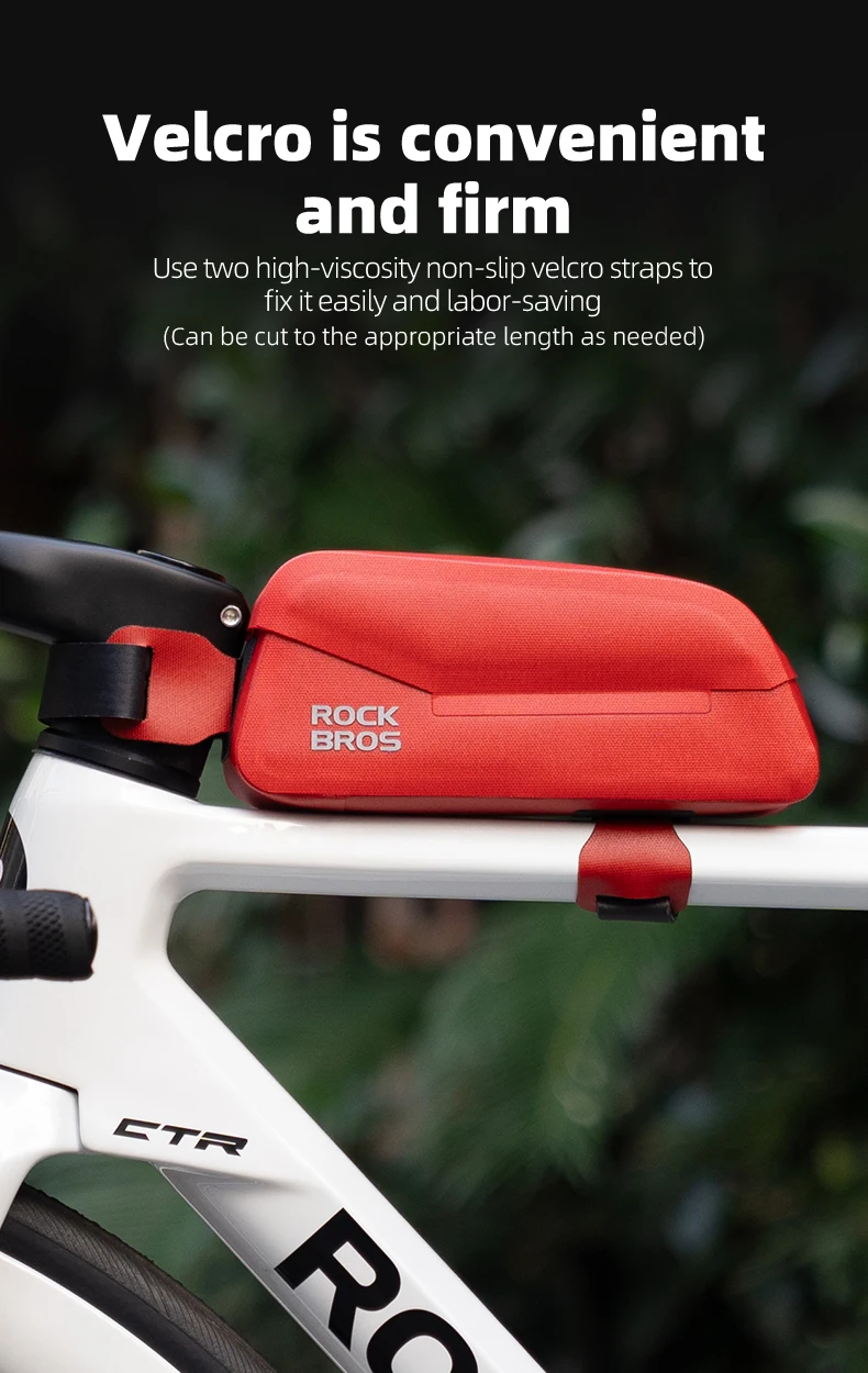 ROCKBROS Bicycle Top Tube Bag Magnetic Suction Cycling Bag Waterproof Portable Front Frame Pack Large Capacity For MTB Road Bike