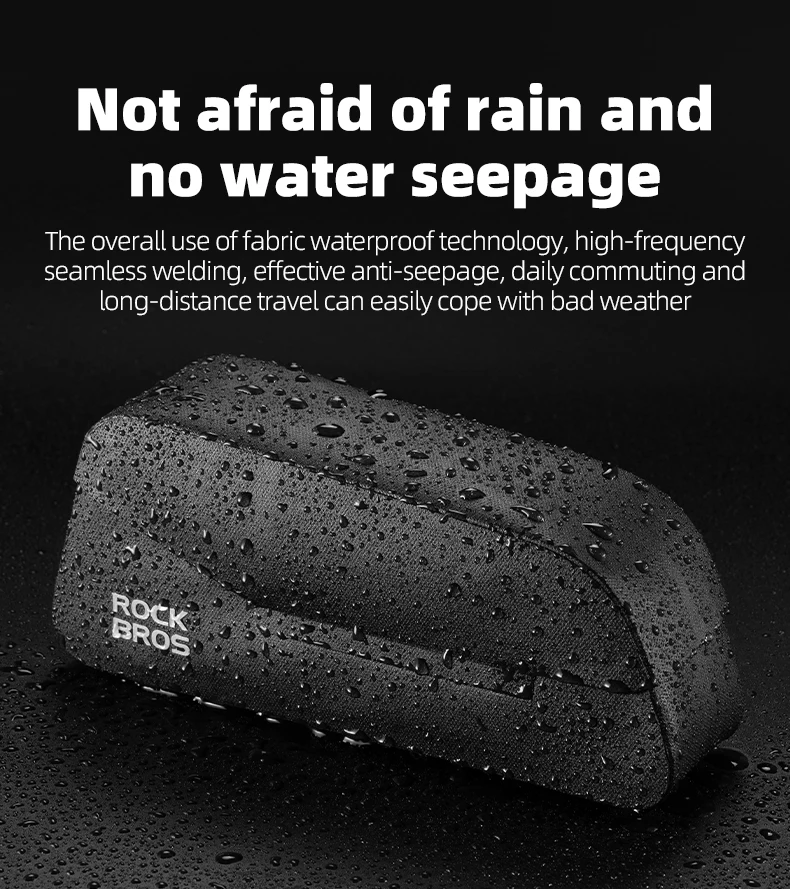 ROCKBROS Bicycle Top Tube Bag Magnetic Suction Cycling Bag Waterproof Portable Front Frame Pack Large Capacity For MTB Road Bike
