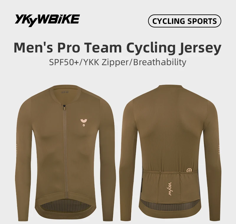 YKYWBIKE 2026 Cycling Jersey Men Spring Pro Team Bicycle Shirt Long Sleeve Breathable Road Bike Maillot Cycling Clothing MTB