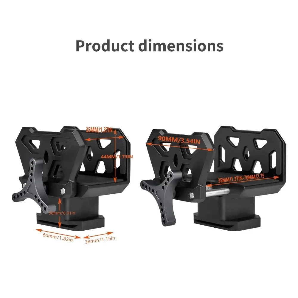 New Hunting Rifle Saddle Mount Clamp Adapter Rest Saddle Tripod Stick Head Clamp With 3/8" Arca Type Thread