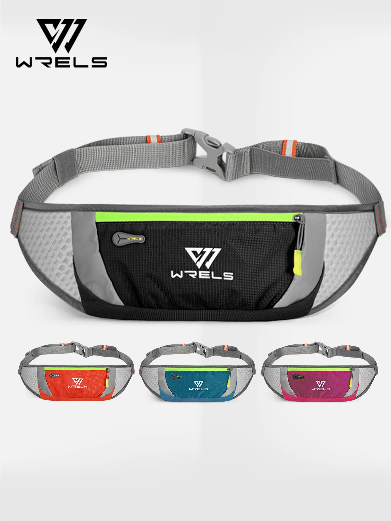 WRELS Professional Running Waist Bag Sports Belt Waterproof Sports Bags for Hiking Walking Lightweight Running Belt Waist Pack