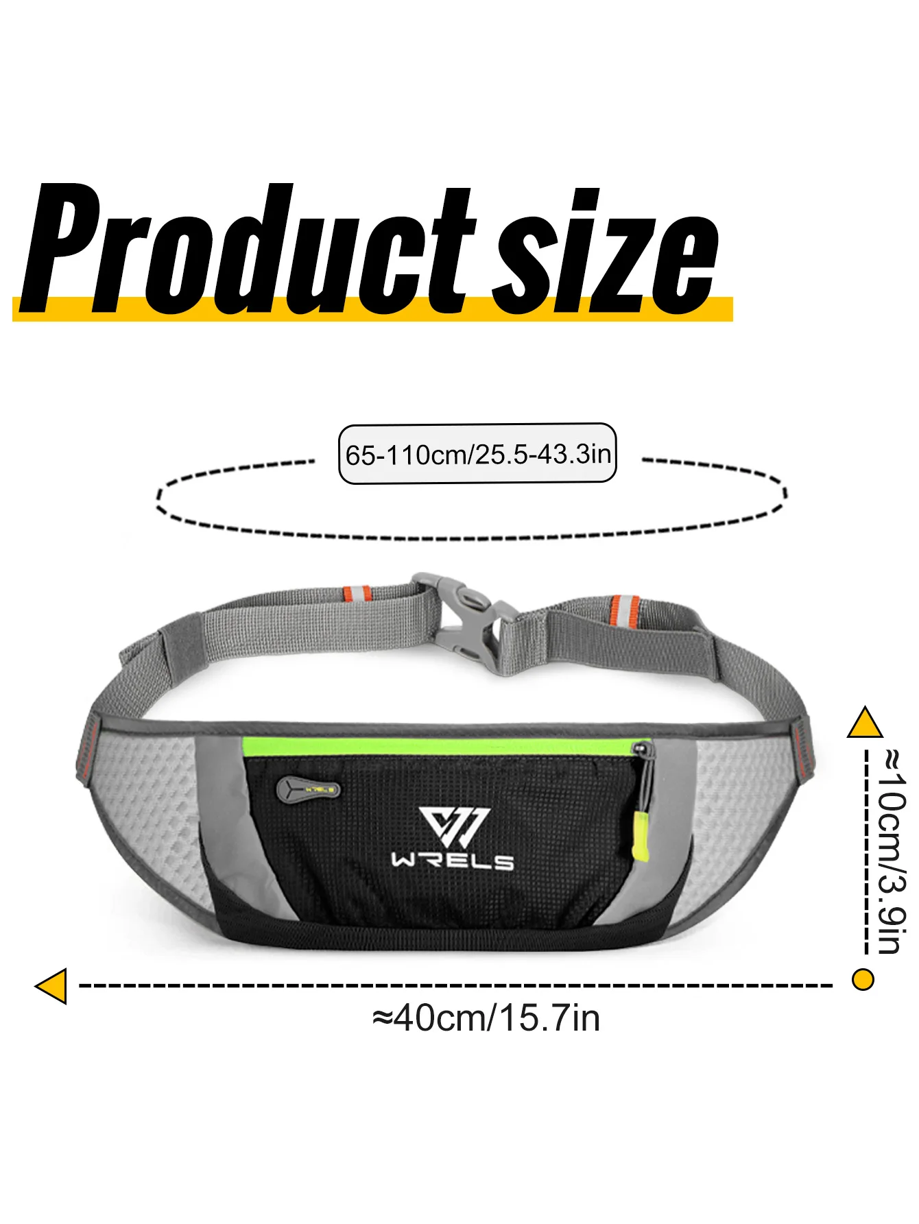 WRELS Professional Running Waist Bag Sports Belt Waterproof Sports Bags for Hiking Walking Lightweight Running Belt Waist Pack