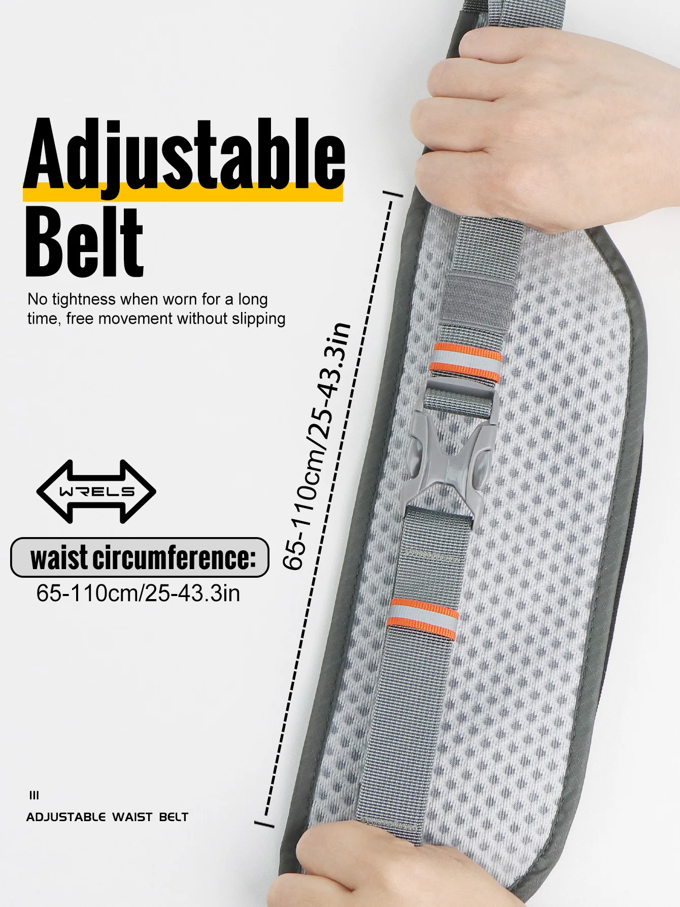 WRELS Professional Running Waist Bag Sports Belt Waterproof Sports Bags for Hiking Walking Lightweight Running Belt Waist Pack