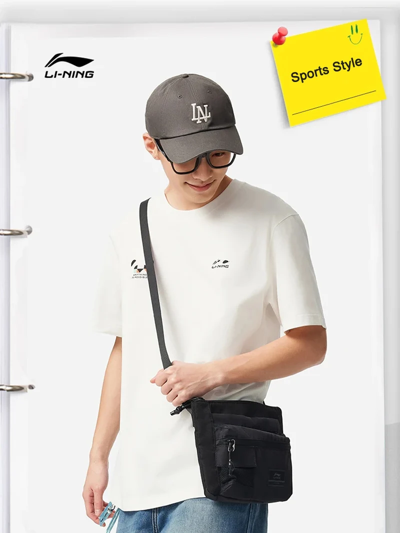 Li-Ning Unisex Sports Style Messenger Bag 295*200*30mm Fashionable LiNing Men Women Sports Leisure Bags ABDV291