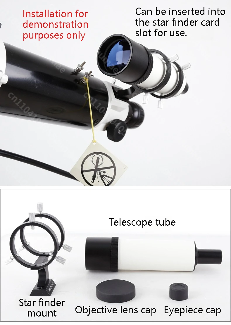 1PC 7x50 Optical Star Finder Tube with Black/White/Red Mounting Bracket Guide Scope Astronomical Telescope Accessories