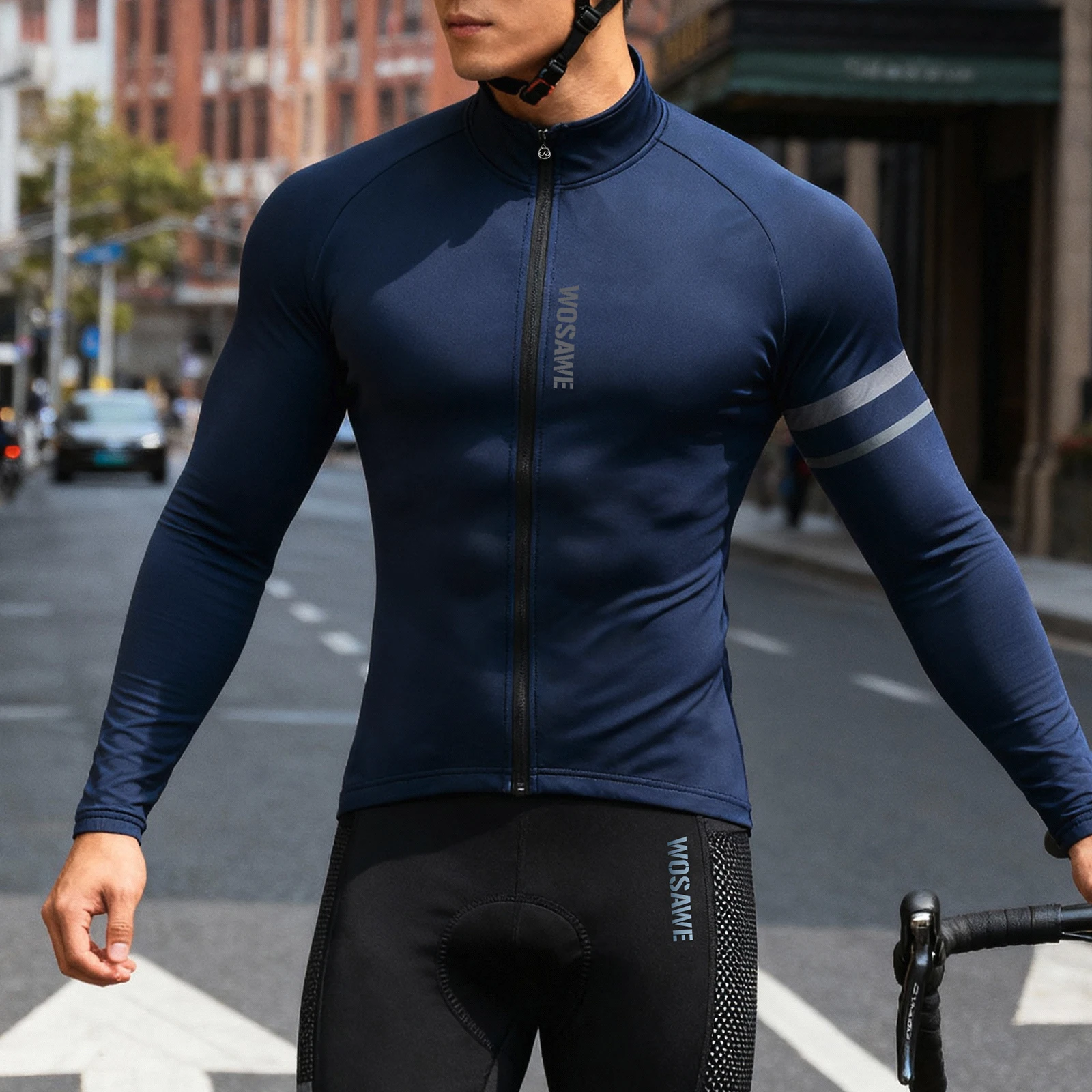 WOSAWE Cycling Jacket Winter Thermal Fleece Coat Men Women Warm Bike Jacket Mtb Cycling Jersey Windproof Bicycle Clothing 0-15℃