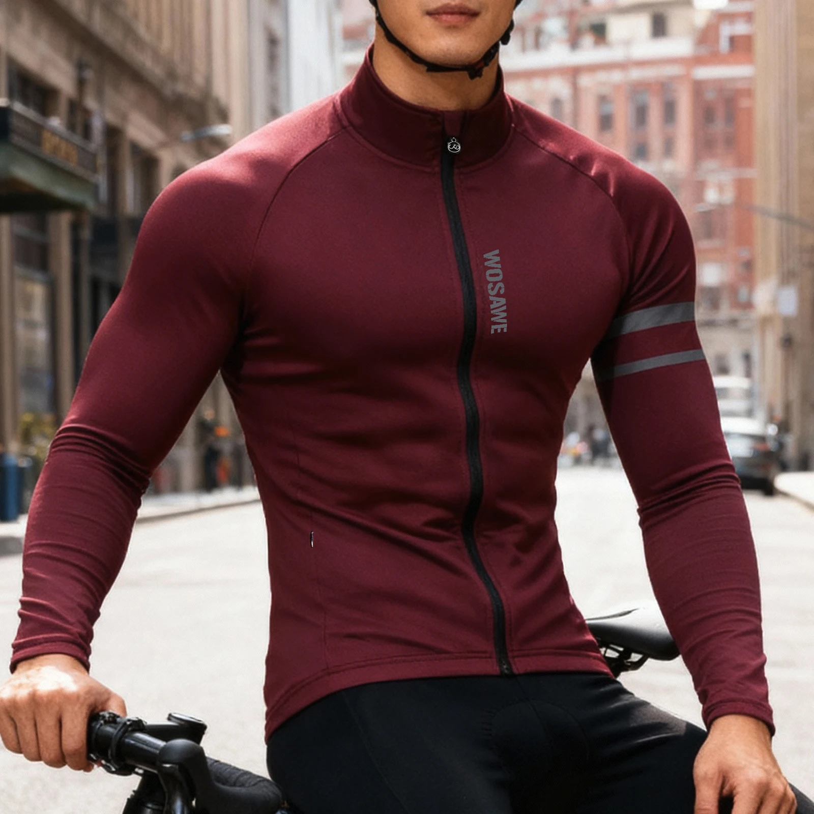 WOSAWE Cycling Jacket Winter Thermal Fleece Coat Men Women Warm Bike Jacket Mtb Cycling Jersey Windproof Bicycle Clothing 0-15℃