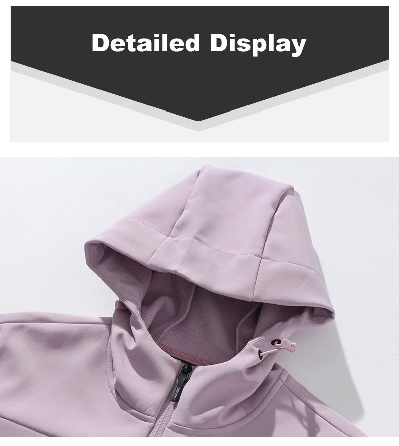 JNLN Waterproof Fleece Jacket Women Windproof Thermal Soft Shell Coat Outdoor Hiking Camping Climbing Trekking Windbreaker