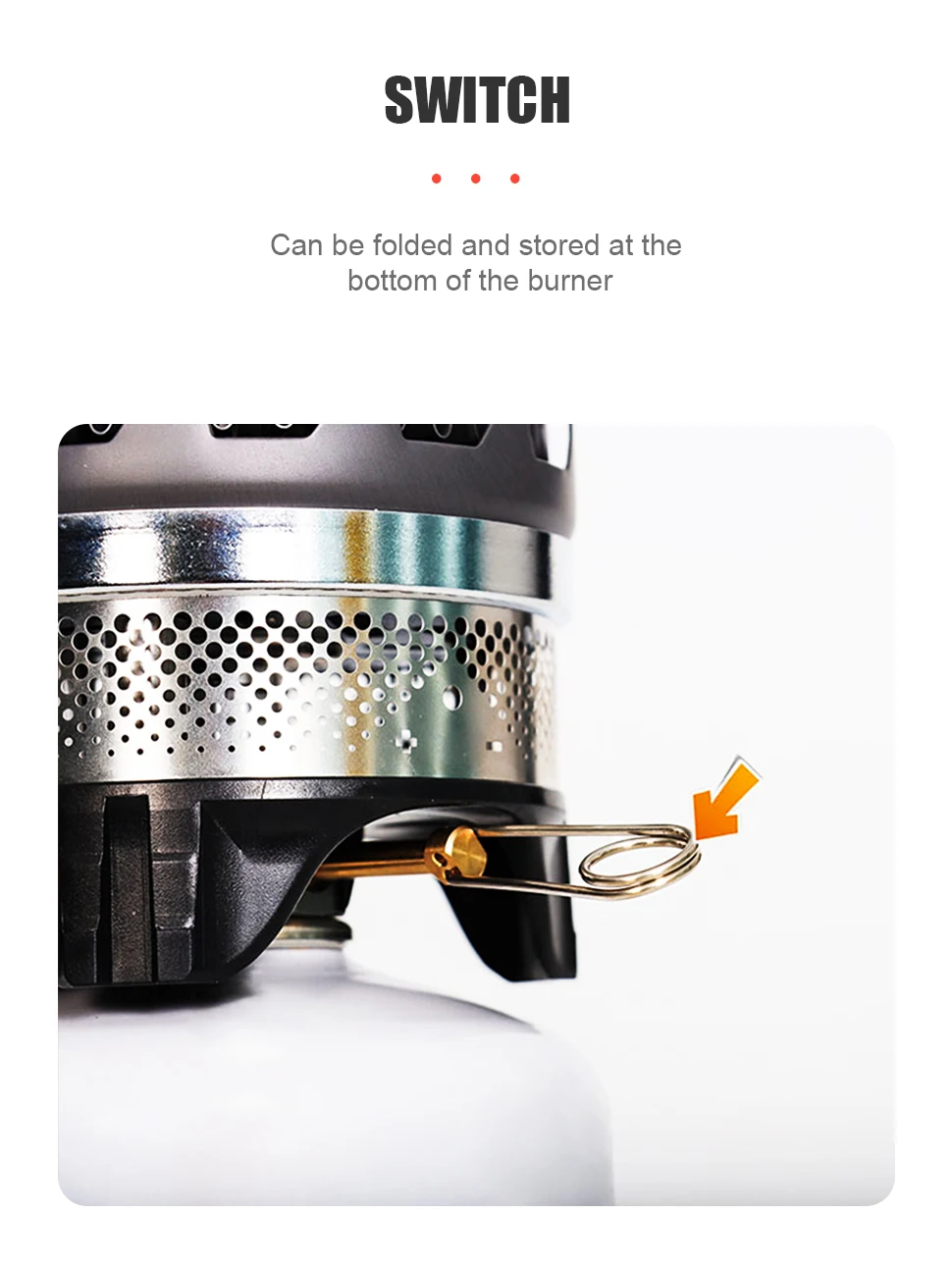 0.9L Camping Stove System Portable Cooking Burner Outdoor Propane Cooking System for Hiking Beach Picnic Trekking Emergency Use