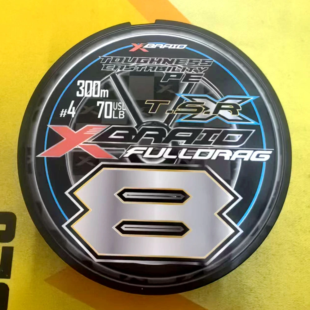 Original YGK X-BRAID FULLDRAG TSR X8 Fishing Line 100m/300m Japan PE Fishing Line 60LB/70LB/90LB/100LB/120LB/140LB/160LB/180LB