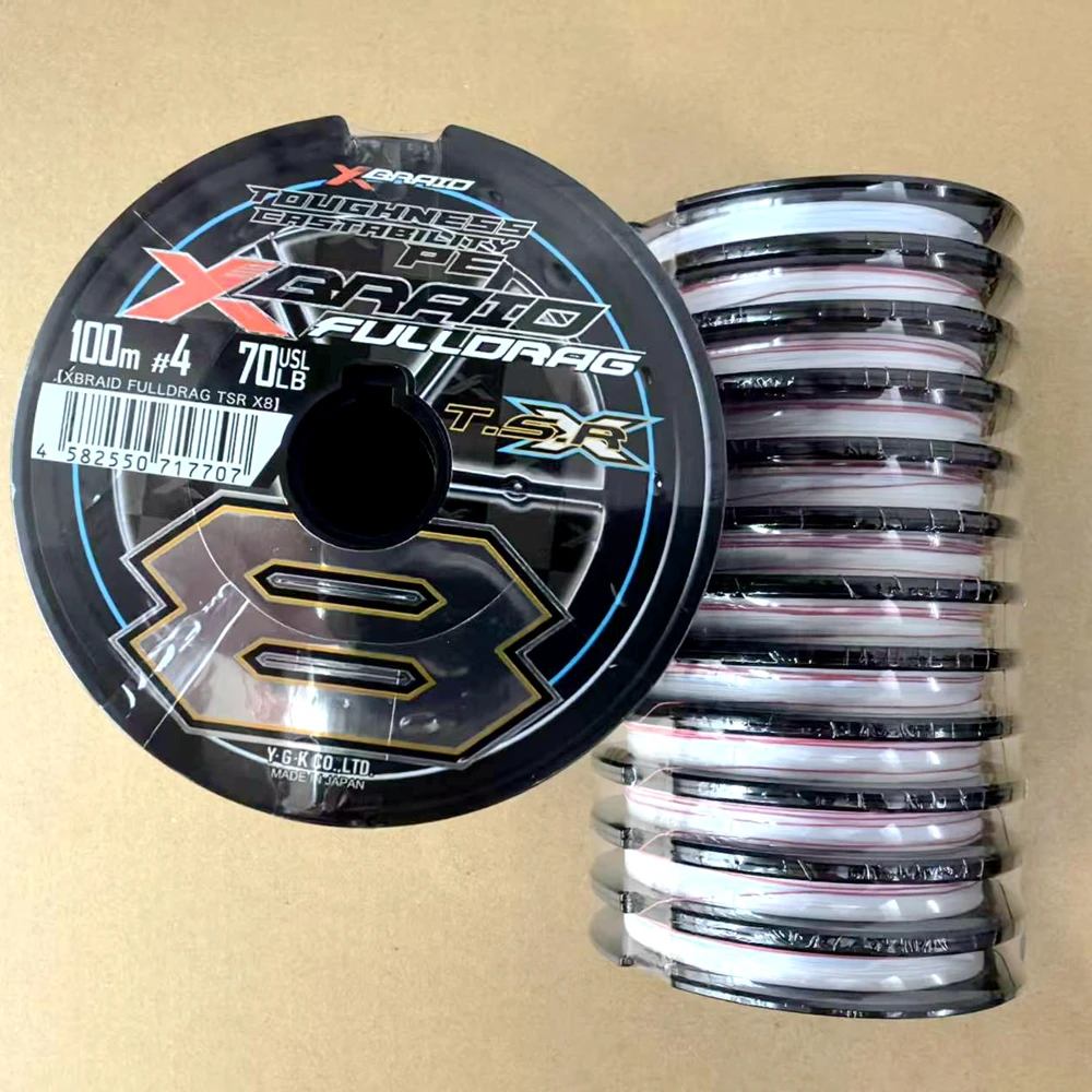 Original YGK X-BRAID FULLDRAG TSR X8 Fishing Line 100m/300m Japan PE Fishing Line 60LB/70LB/90LB/100LB/120LB/140LB/160LB/180LB