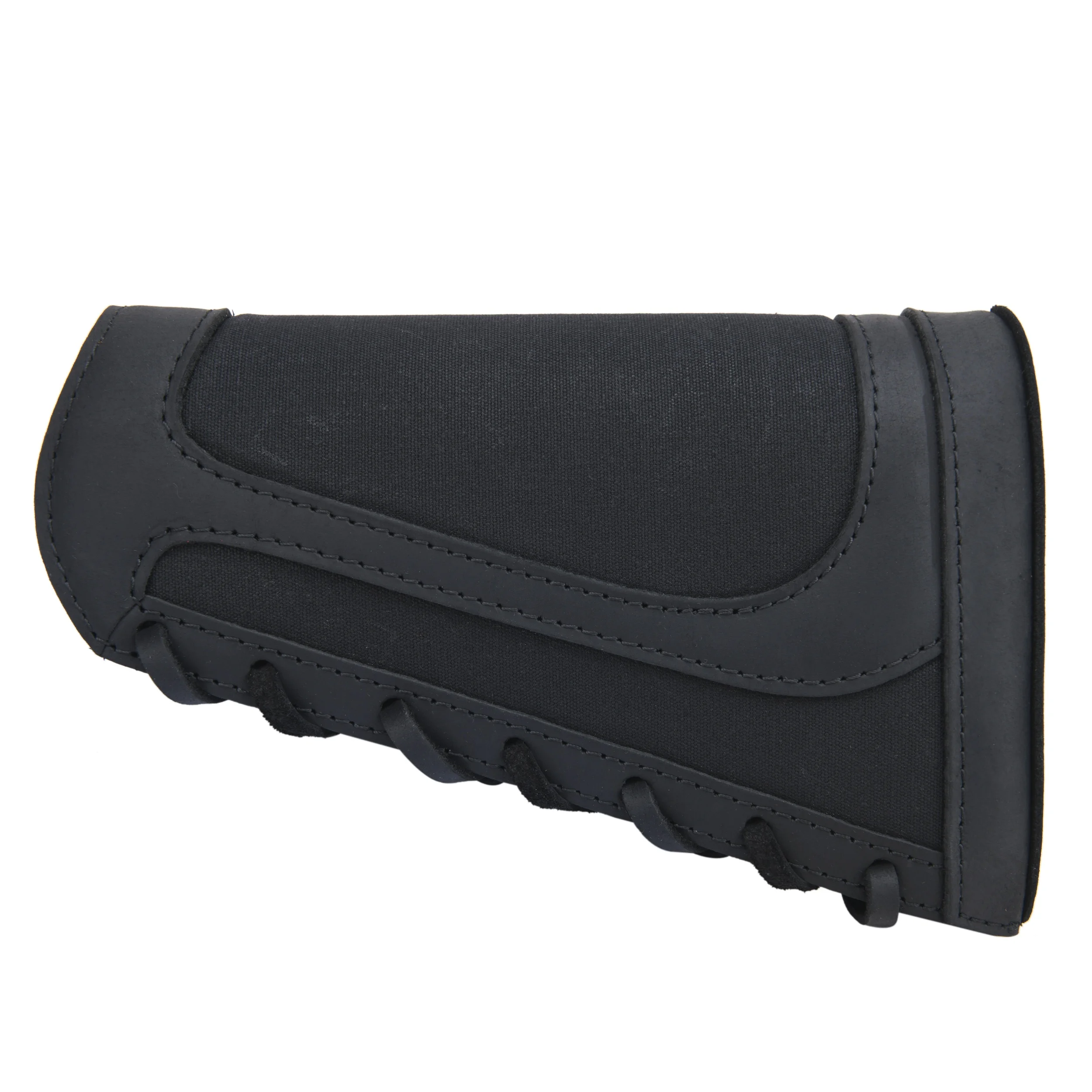 Right Hand Leather Buttstock Canvas Ammo Cartridge Holder Cheek Rest Pad Gun Stock Cover For .308 .45-70 .30-06 .30-30 .22LR