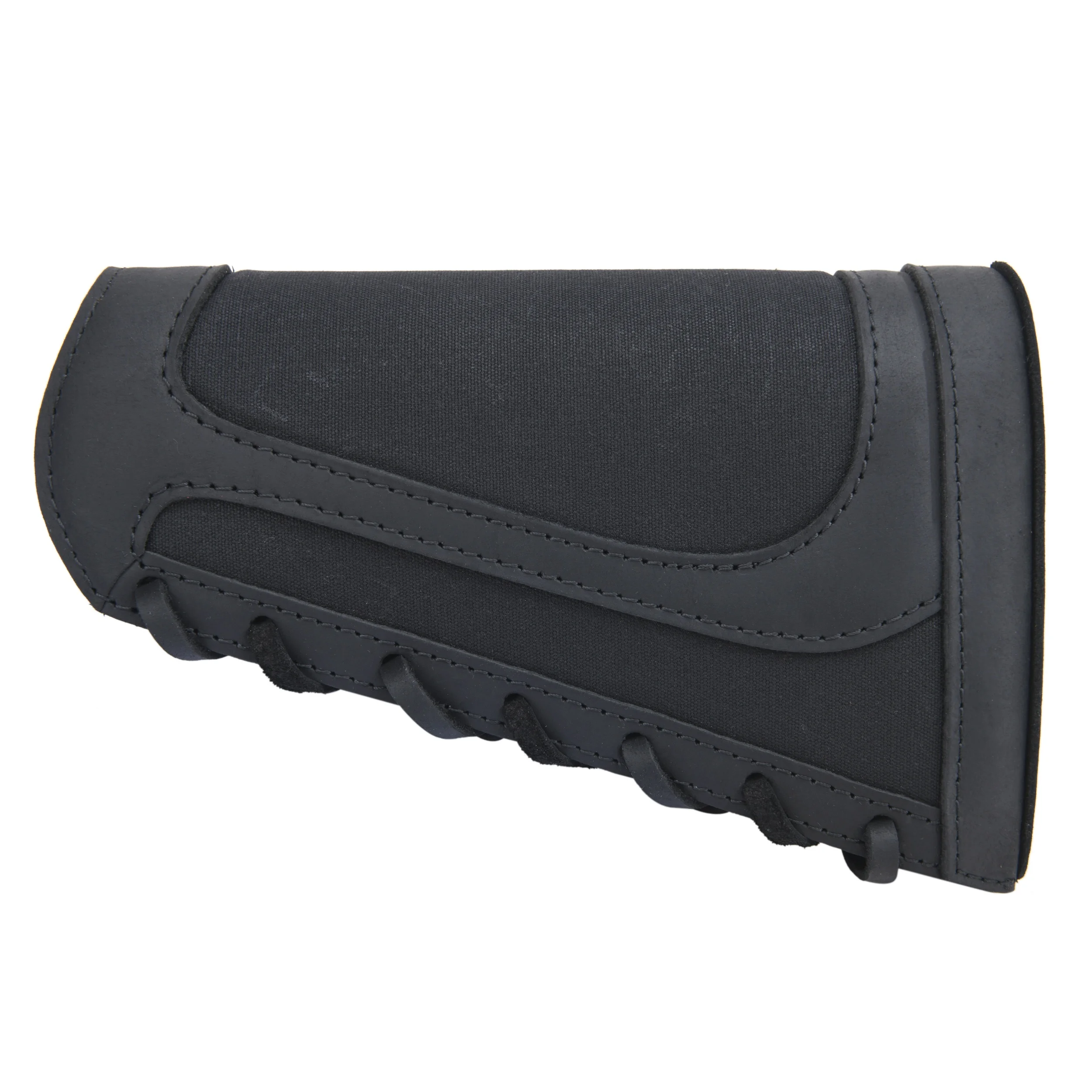 Right Hand Leather Buttstock Canvas Ammo Cartridge Holder Cheek Rest Pad Gun Stock Cover For .308 .45-70 .30-06 .30-30 .22LR