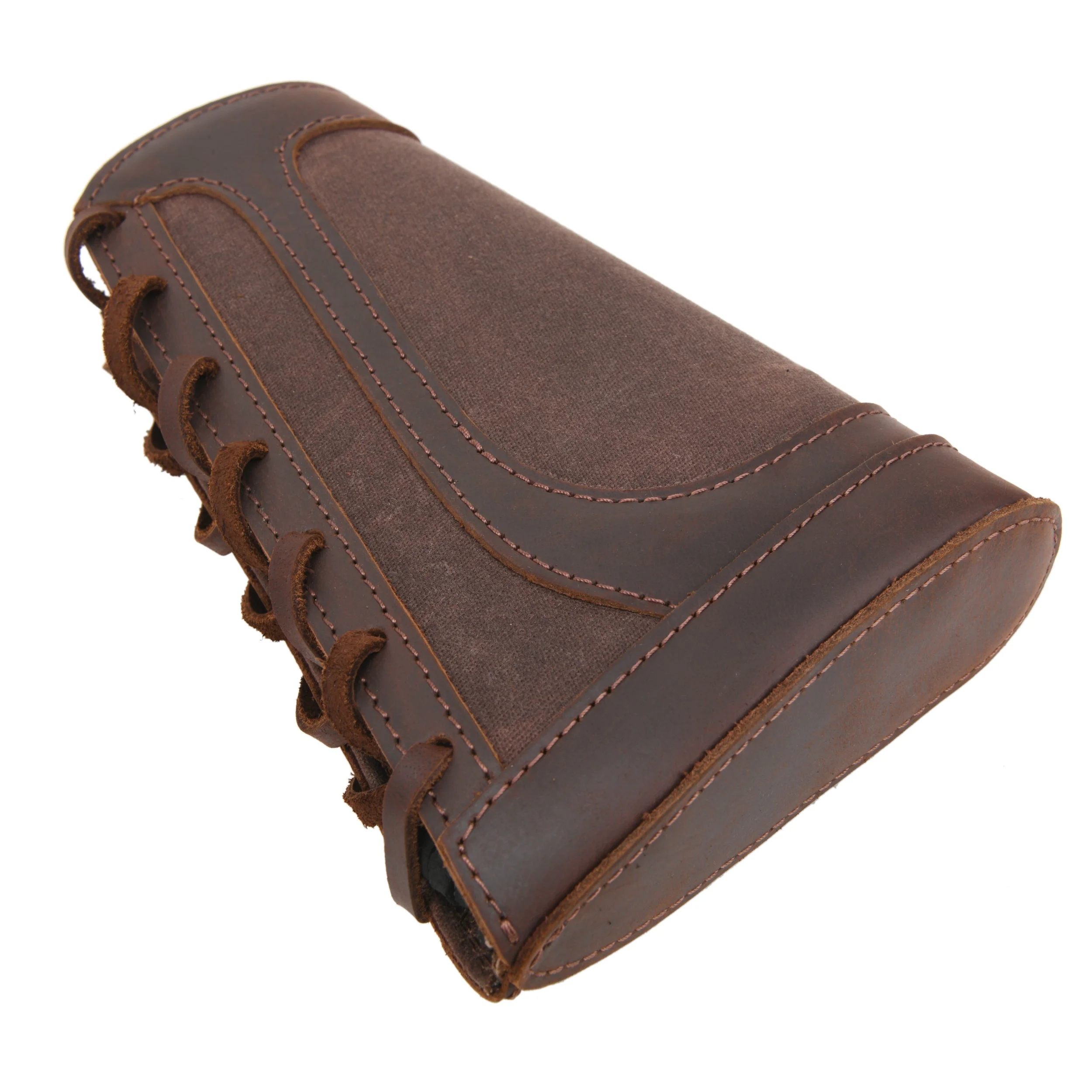 Right Hand Leather Buttstock Canvas Ammo Cartridge Holder Cheek Rest Pad Gun Stock Cover For .308 .45-70 .30-06 .30-30 .22LR