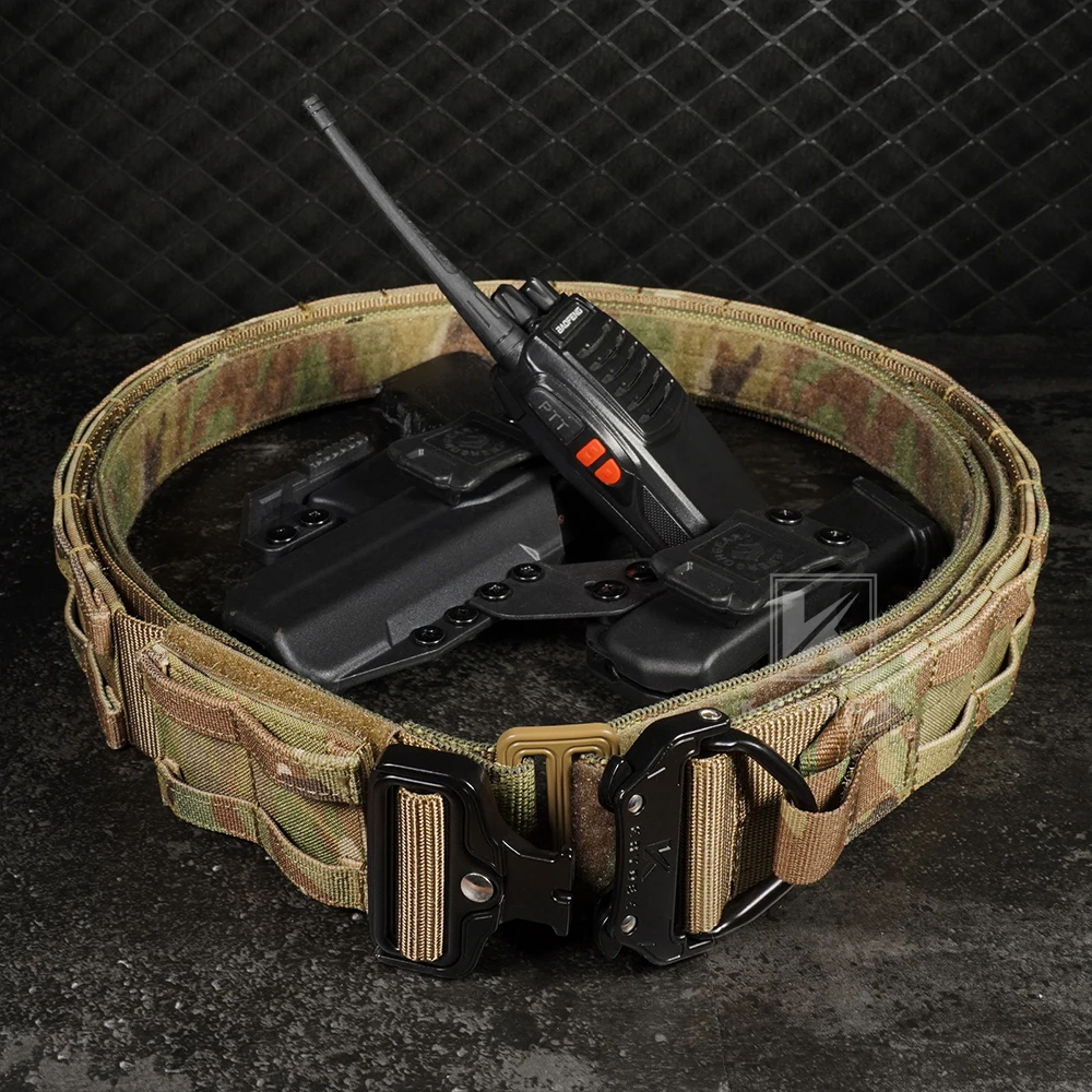 KRYDEX Tactical 1.5" EDC Duty Belt Concealed Carry Base Belt Hook & Loop Inner Belt Men Waist Belt Outdoor Hunting Acessories