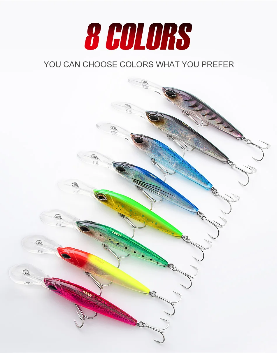 Noeby 180mm,90g Trolling Minnow Fishing Lure, Floating Wobbler, Big Game, Artificial Hard Bait for Sea GT Tuna Fishing Lure