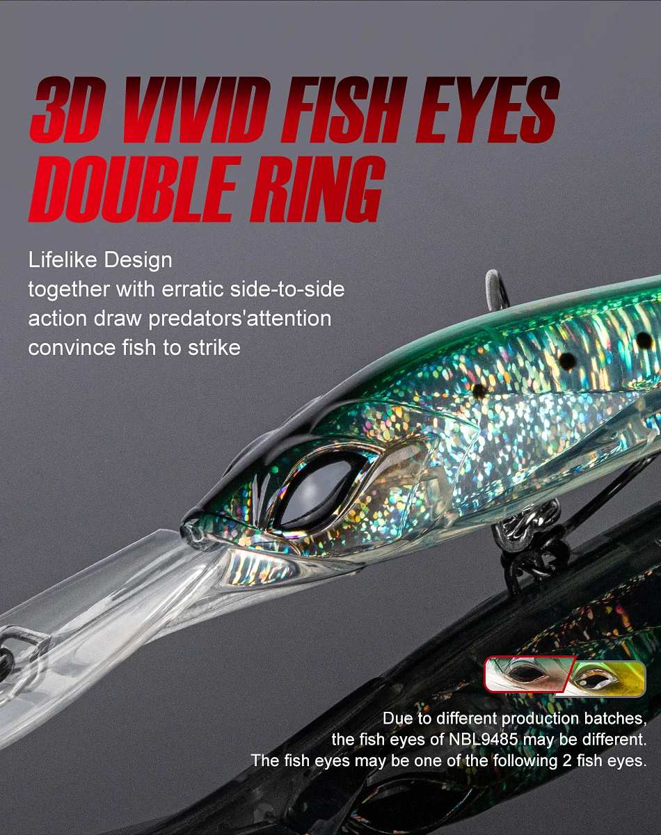 Noeby 180mm,90g Trolling Minnow Fishing Lure, Floating Wobbler, Big Game, Artificial Hard Bait for Sea GT Tuna Fishing Lure