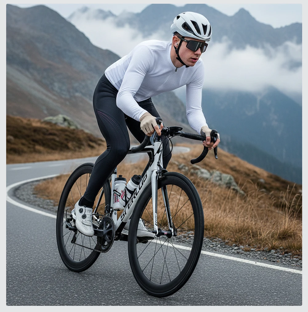 RION Men Cycling Pants Winter MTB Mountain Bike Bib Tights Thermal Fleece Padded Bibs Long Distance Bicycle Riding Team Uniform