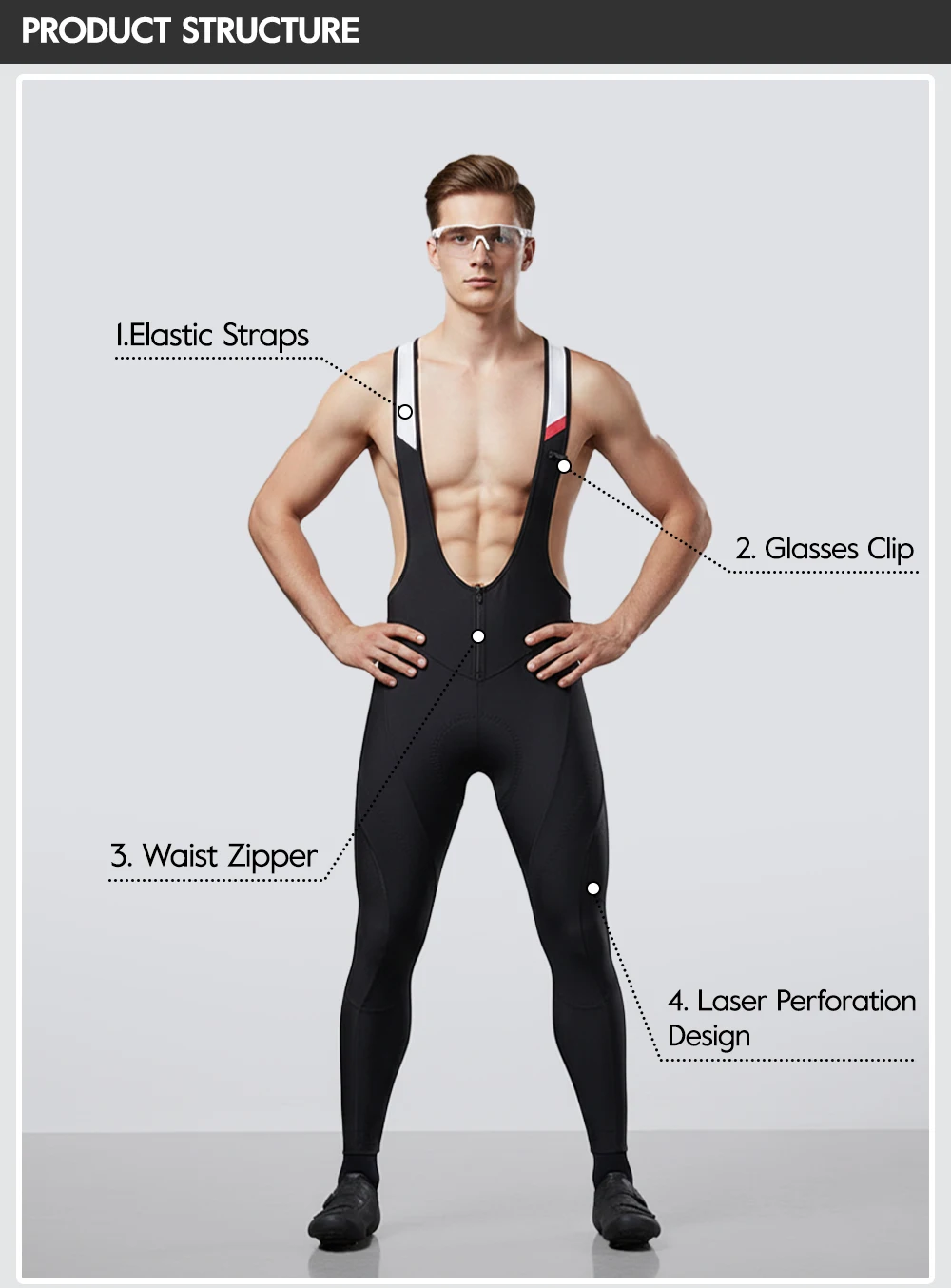 RION Men Cycling Pants Winter MTB Mountain Bike Bib Tights Thermal Fleece Padded Bibs Long Distance Bicycle Riding Team Uniform