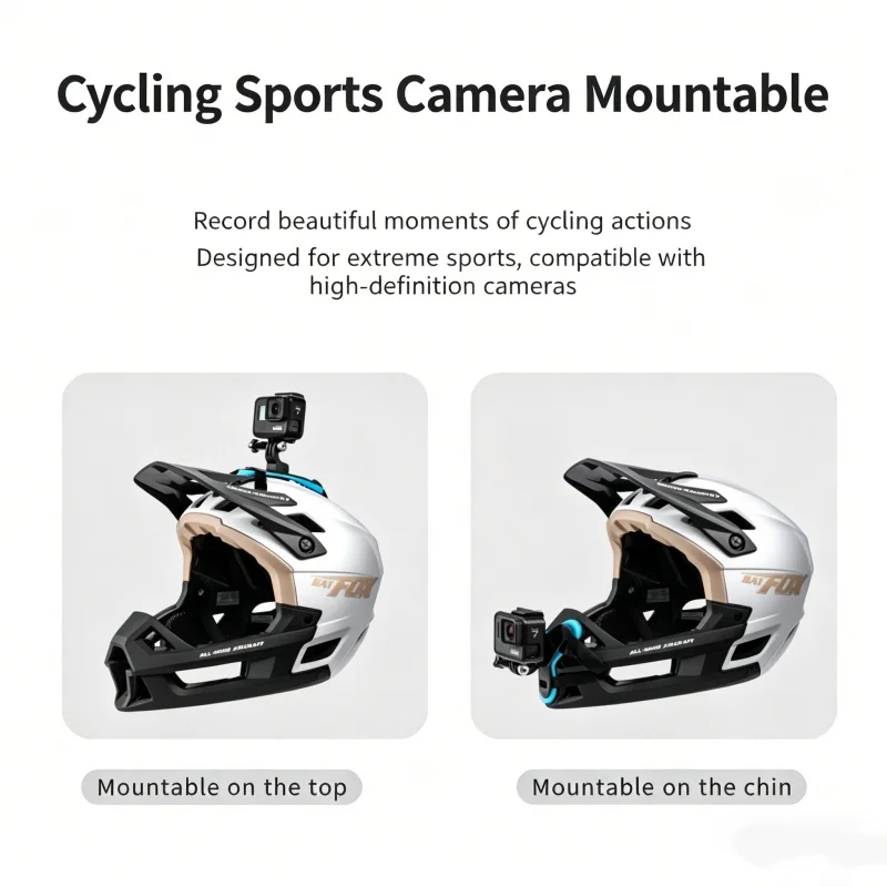 BATFOX Full Face Bike Helmet Men Women Downhill Off-road Cycling Motorcycle Outdoor Sports Protection Safety MTB Bicycle Helmets