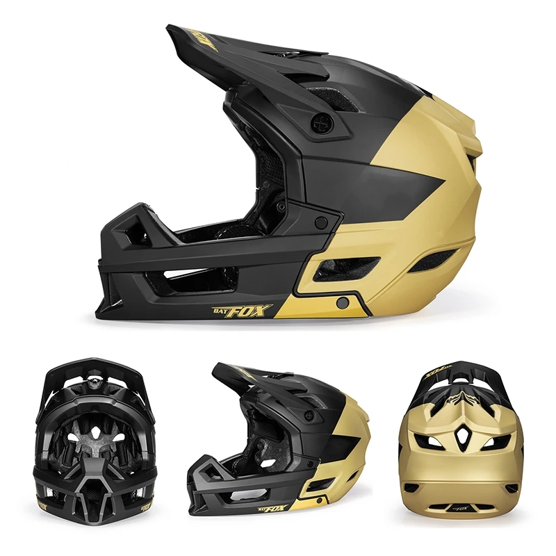 BATFOX Full Face Bike Helmet Men Women Downhill Off-road Cycling Motorcycle Outdoor Sports Protection Safety MTB Bicycle Helmets