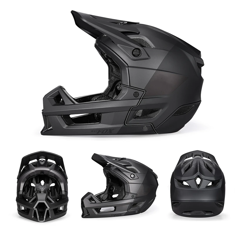 BATFOX Full Face Bike Helmet Men Women Downhill Off-road Cycling Motorcycle Outdoor Sports Protection Safety MTB Bicycle Helmets