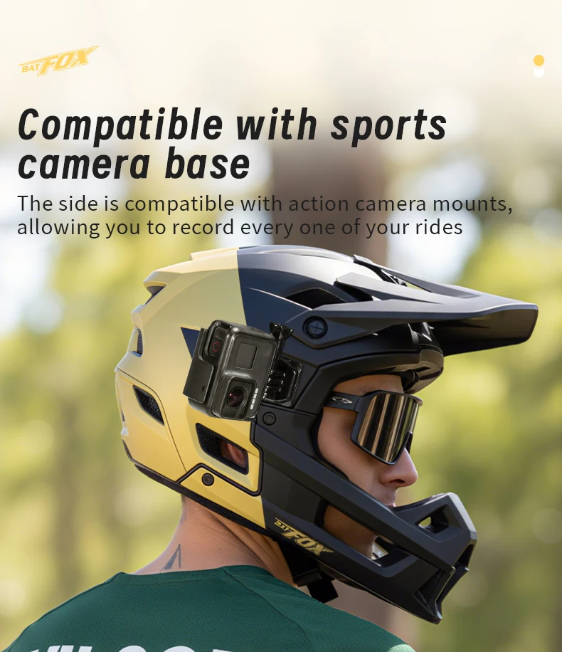 BATFOX Full Face Bike Helmet Men Women Downhill Off-road Cycling Motorcycle Outdoor Sports Protection Safety MTB Bicycle Helmets