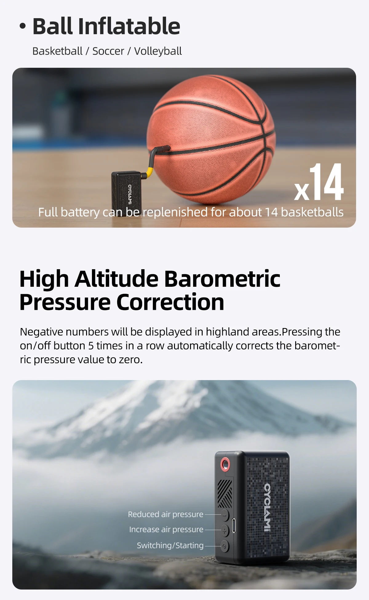 130 PSI CYCLAMI AM6 Portable Pocket Electric Inflator Pump Custom Tire Pressure Display 9 Bar Tire Inflator MTB Road Bike FV AV