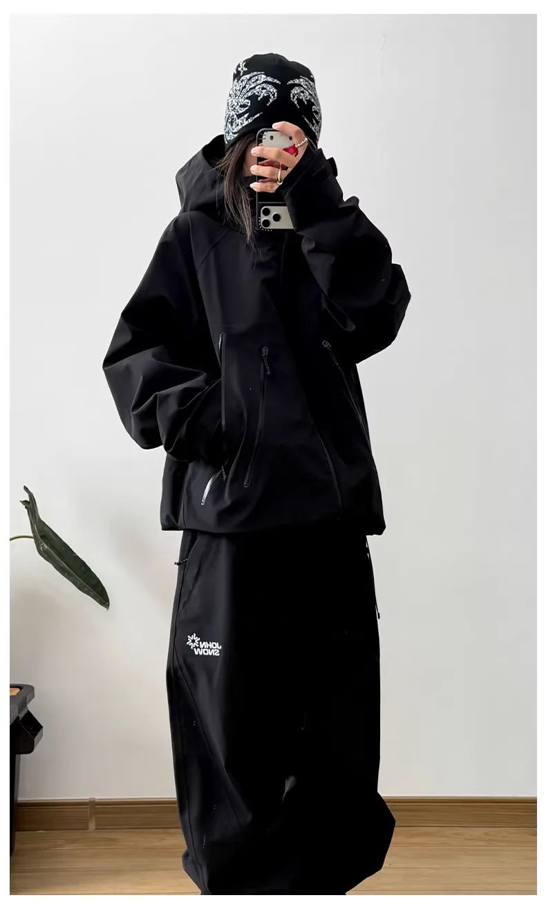 JOHN SNOW 2025 Unisex Professional Snowboard Suit Waterproof Windproof Fully Taped Seams Ski Jacket & Pants for Outdoor Sports