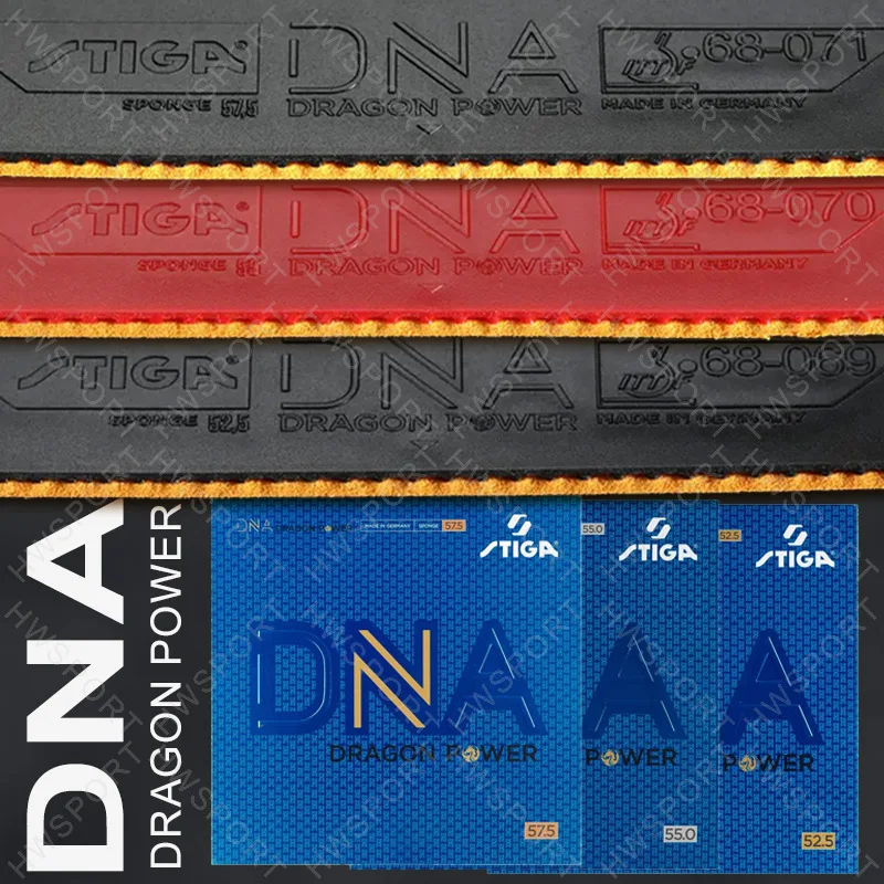 STIGA DNA Dragon Power Table Tennis Rubber Professional Sticky Ping Pong Rubber Sheet with Power Sponge