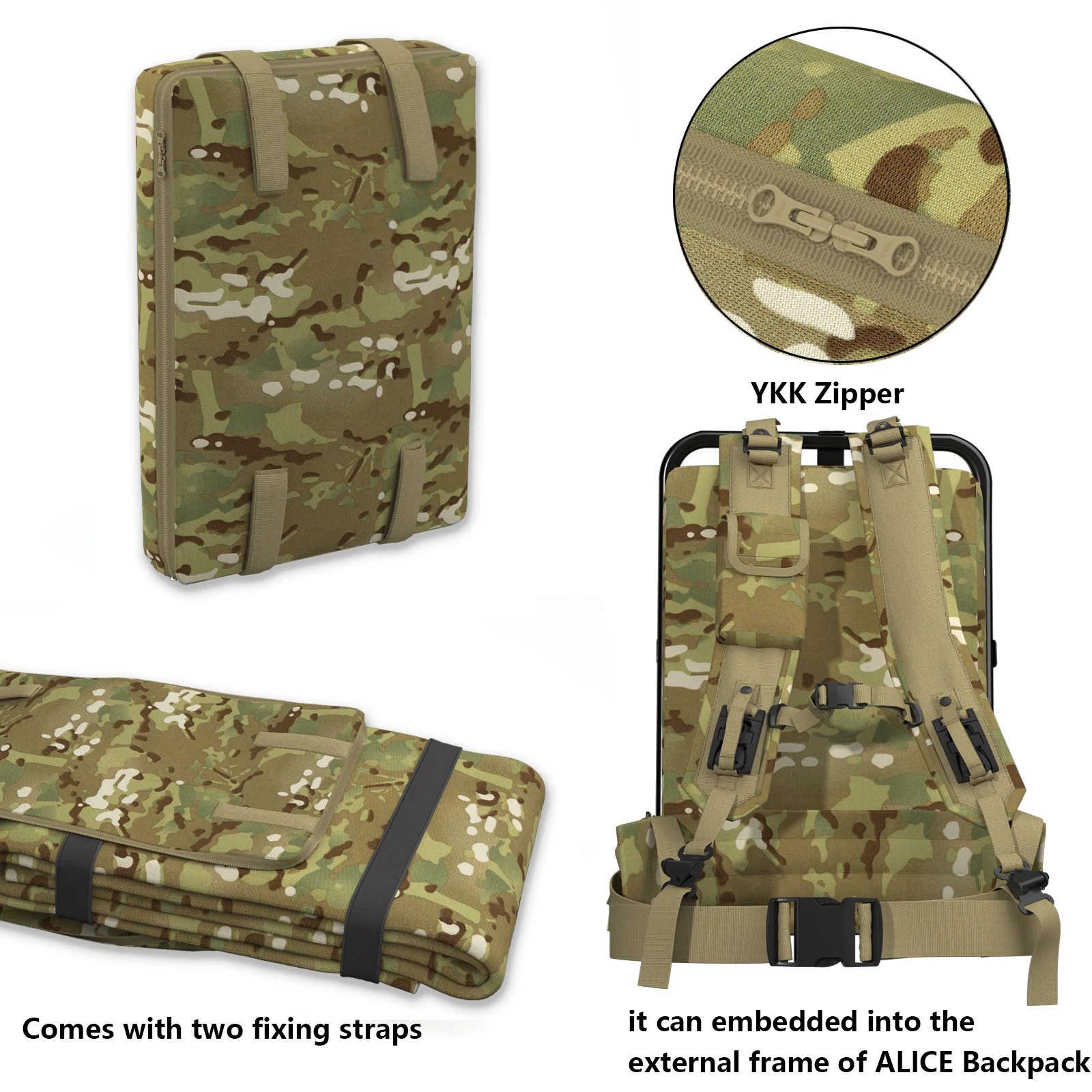 Akmax Military Army Alice Embedded Air Self-Inflating Camp Mat Camouflage