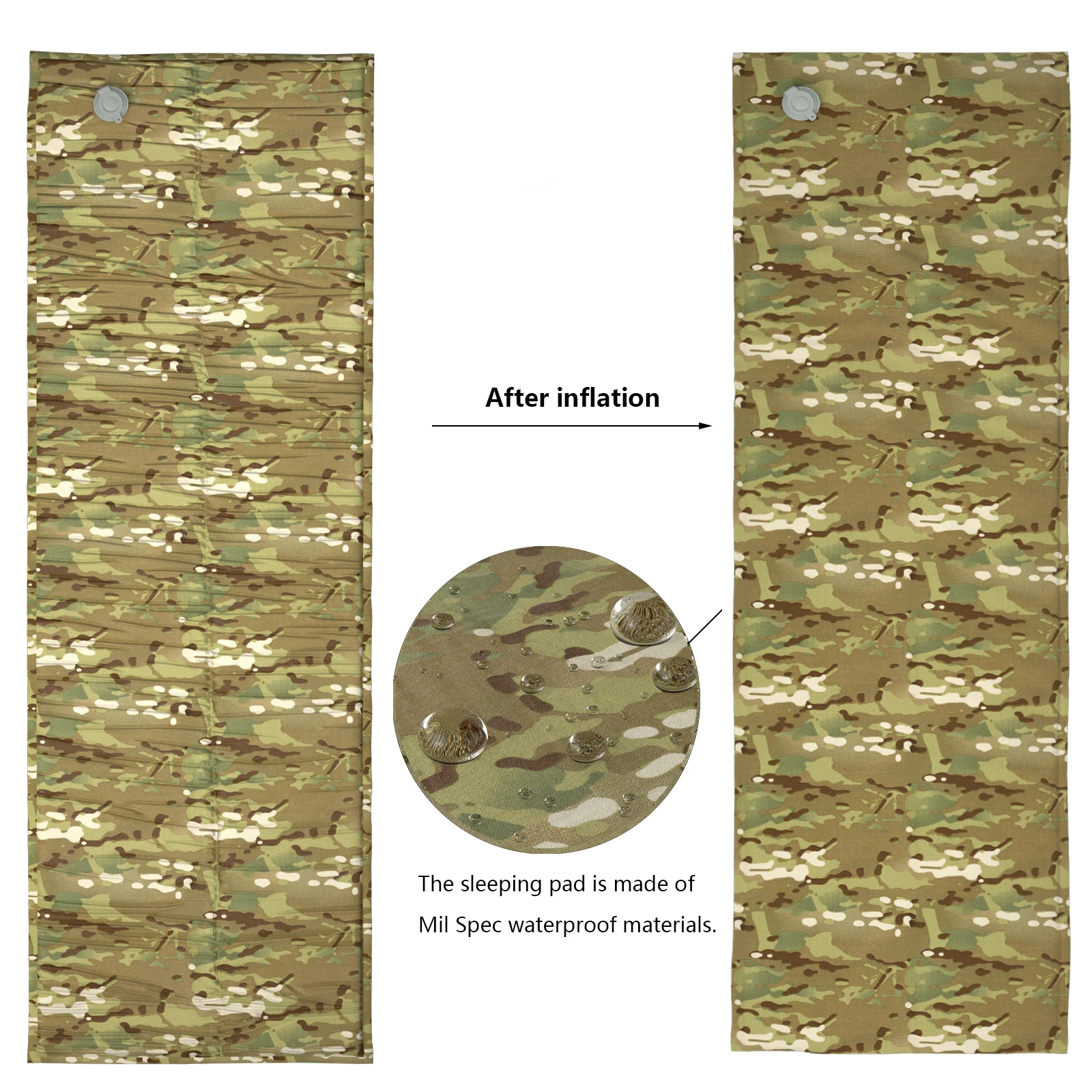 Akmax Military Army Alice Embedded Air Self-Inflating Camp Mat Camouflage