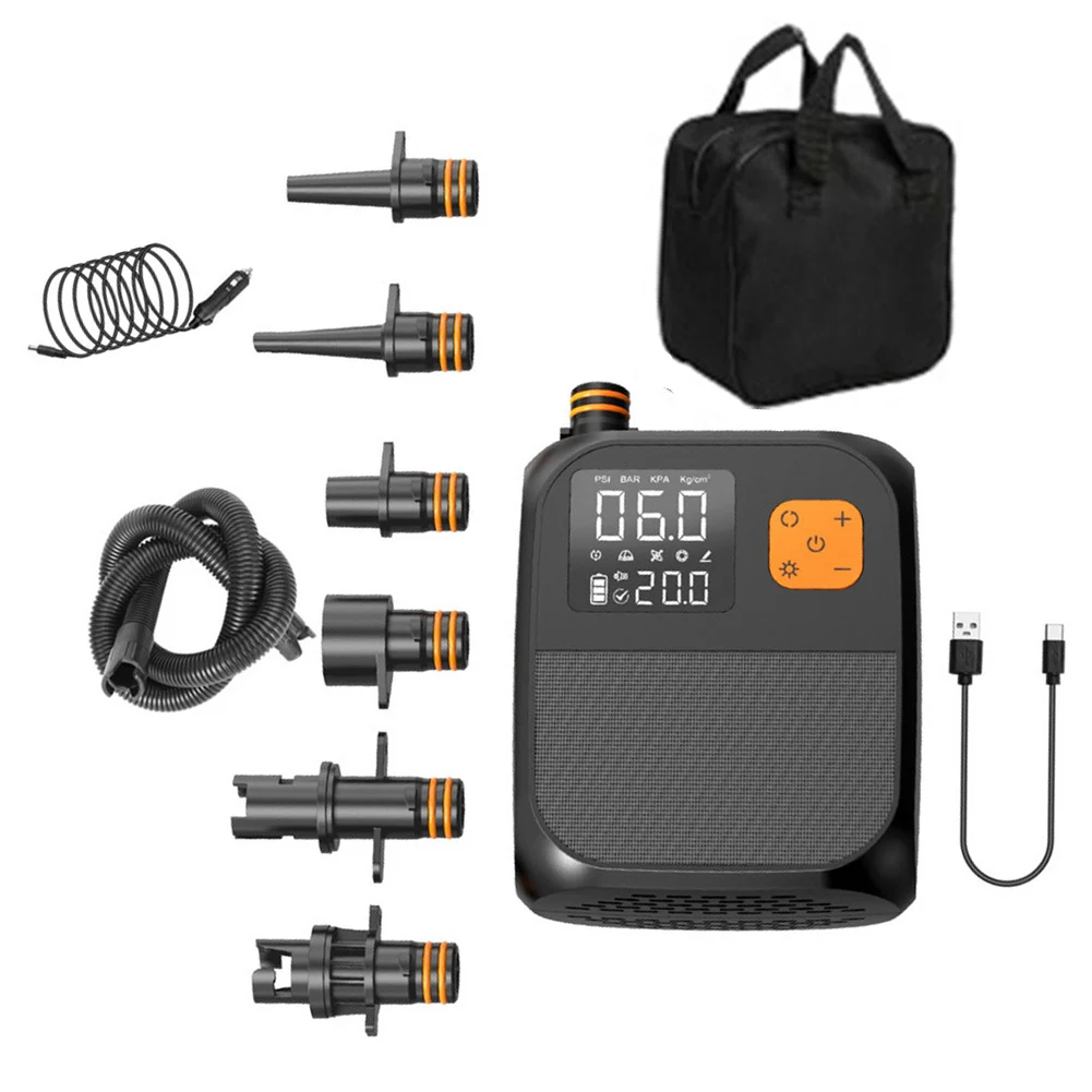 Efficient Digital Inflation Pump Outdoor Air Pump Wireless Rechargeable Pump High Air Volume Output Large Battery Capacity