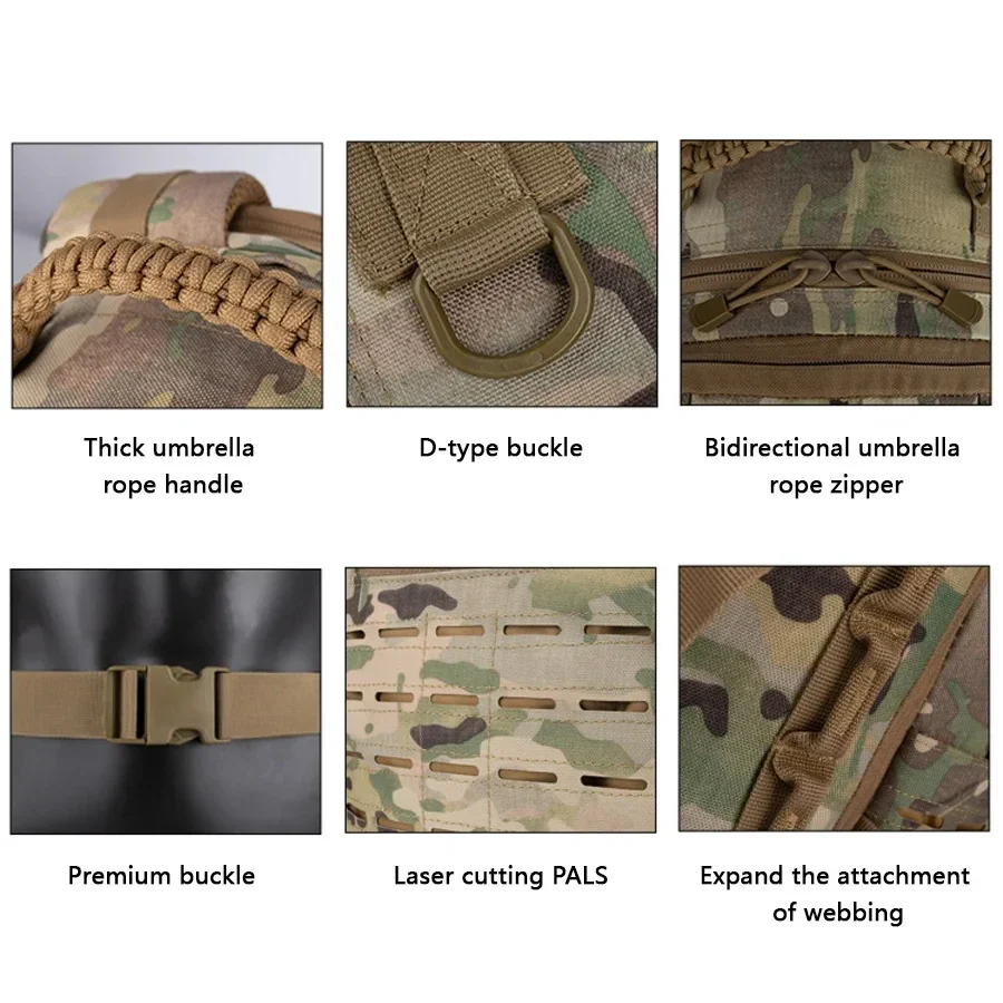 Tactical Hunting Backpack for Mountaineering, Hiking and Outdoor Activities, Camouflage Style. Hunt Bag Accessories