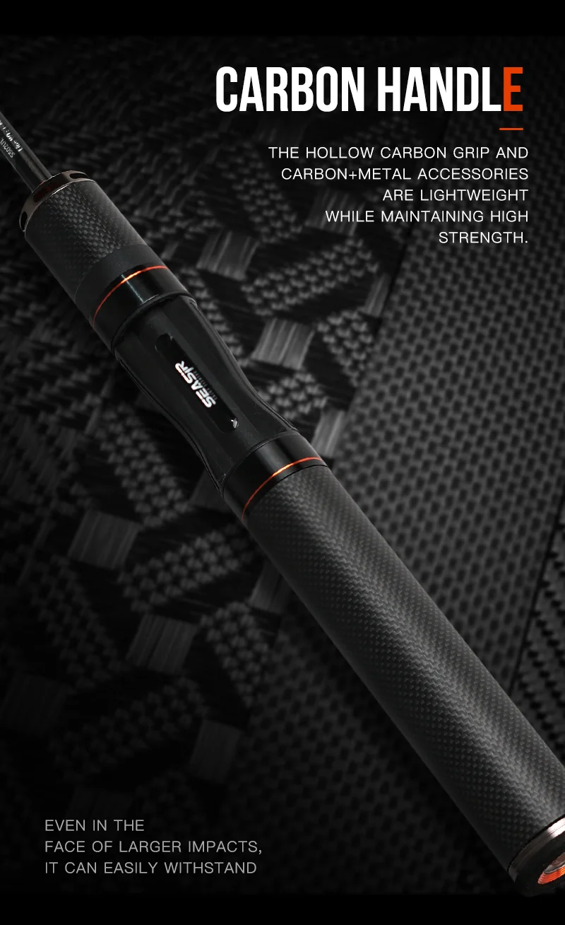 Seasir Black Arrow Spining Baitcasting Fishing Rod Carbon Fiber FUJI O 1.5-1.8m BFS Lure Weight 0.8-10g UL Ultralight Micro Fish