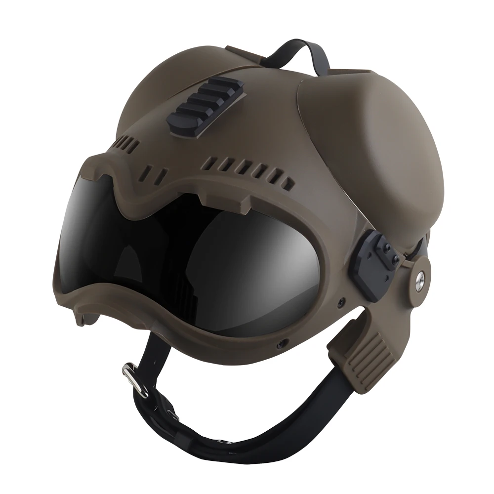 K9 Dog Tactical Helmet with Goggles Guide Rail Outdoor Combat Training Search Rescue Working Full Protective Police Dog Helmet