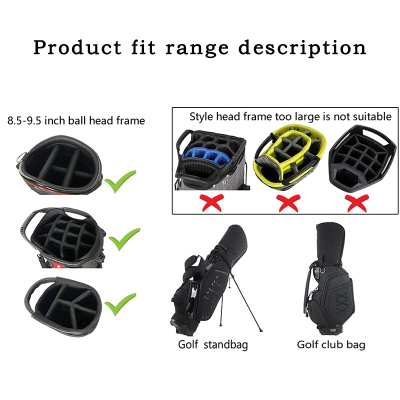 Golf Accessories, Golf Bag Proof Dust Cover, Golf Bag Cap, PU Leather Material