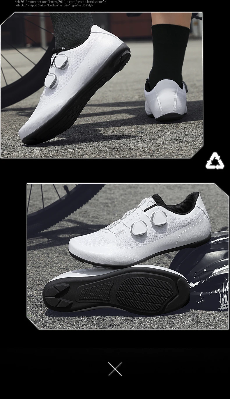 Speed Cycling Sneaker Men's Road Cycling Shoes Cleat Shoes Spd Shoes Cycling Flat Pedal Shoes Man Bike Outdoor Footwear White