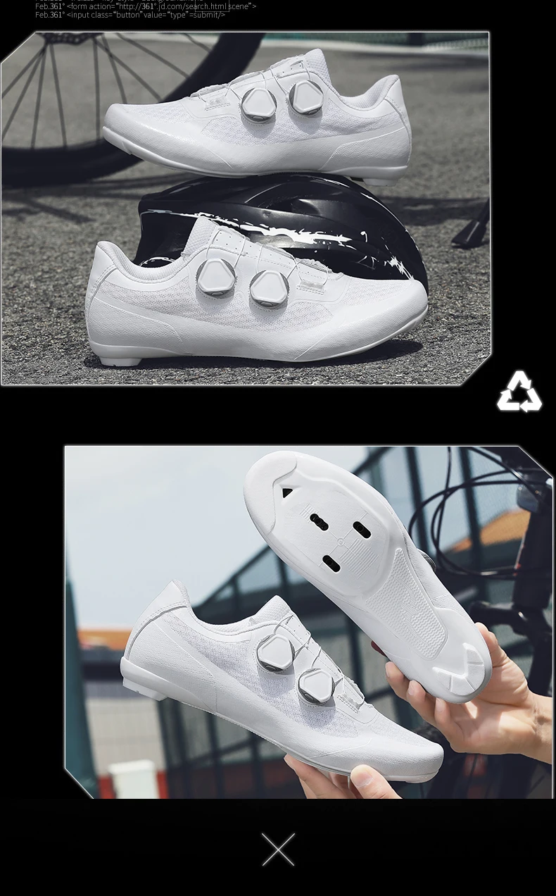Speed Cycling Sneaker Men's Road Cycling Shoes Cleat Shoes Spd Shoes Cycling Flat Pedal Shoes Man Bike Outdoor Footwear White