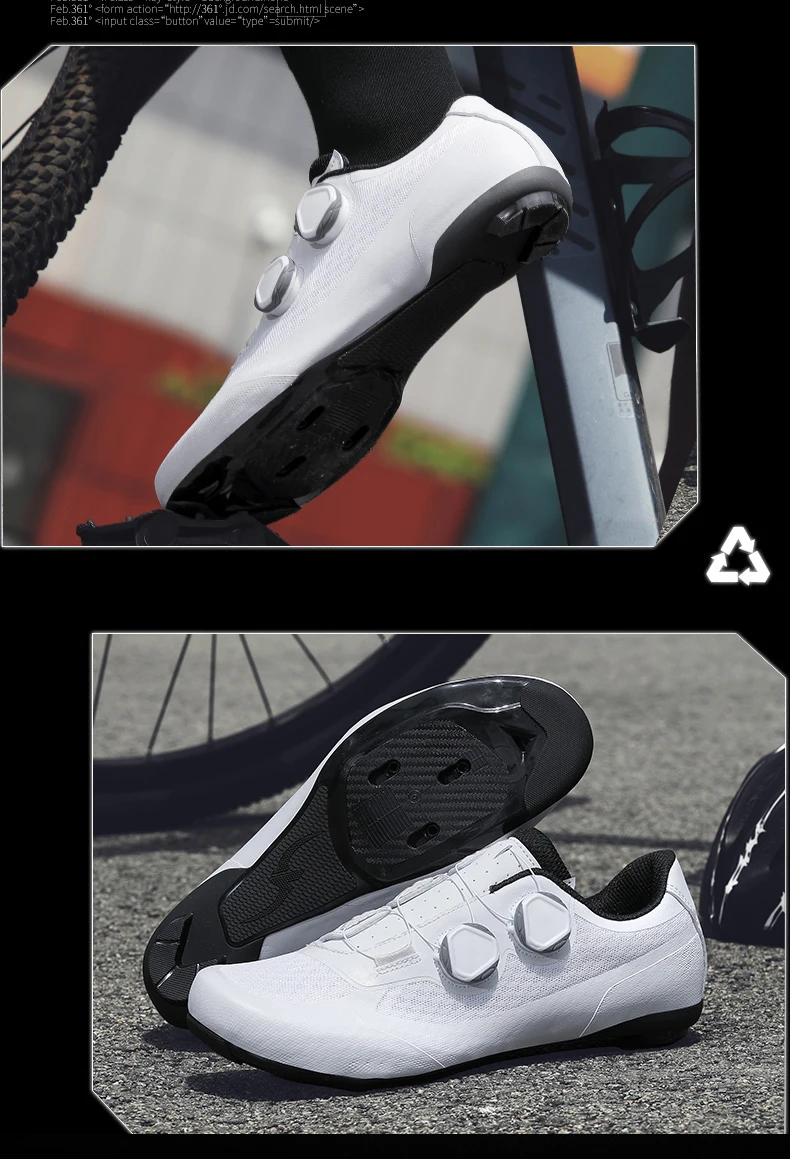 Speed Cycling Sneaker Men's Road Cycling Shoes Cleat Shoes Spd Shoes Cycling Flat Pedal Shoes Man Bike Outdoor Footwear White