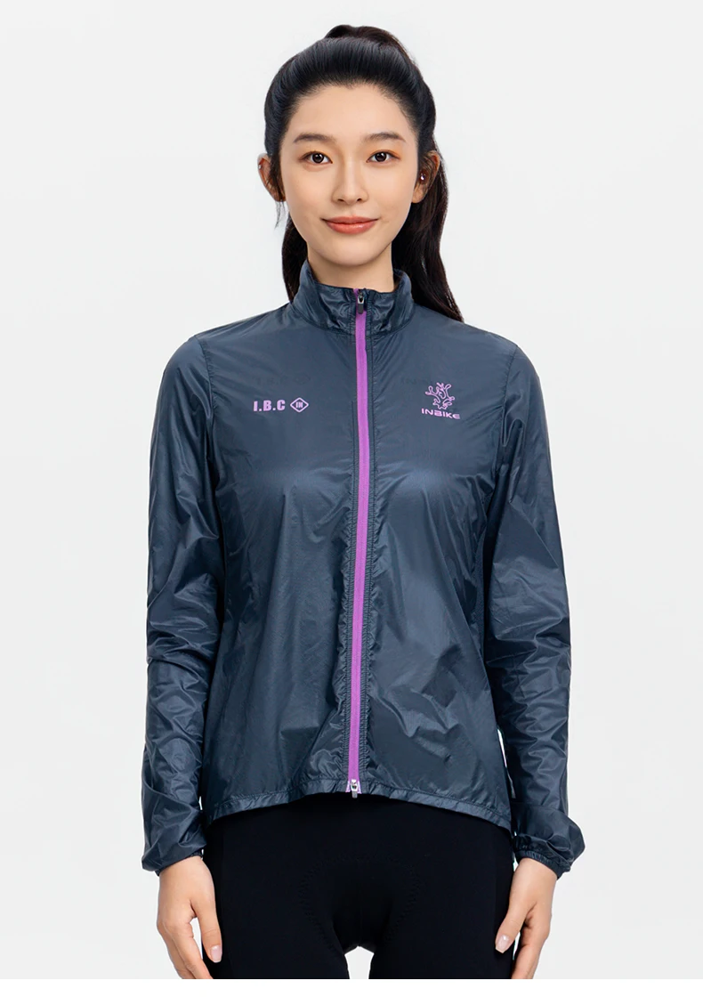 INBIKE Ultra-Light Portable Cycling Windbreaker for Women Windproof Water-Resistant Jacket for Road Biking Clothing with Pockets