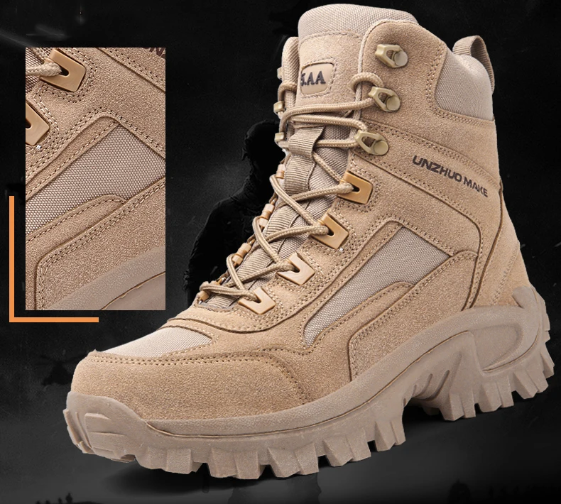 New Men's Boots Tactical Shoes Outdoor Sneakers Hiking Shoes Mountaineering Walking Jogging Ankle Boots Botas Cuturno Masculinas