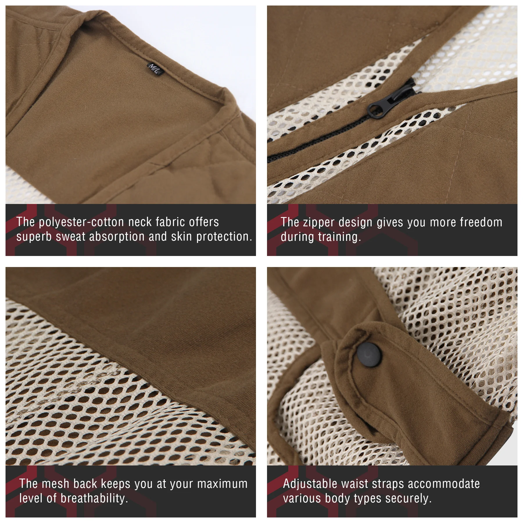 GUGULUZA Outdoor Hunting Vest Multi-Pocket Tactical Vests Breathable Mesh Security Training Jacket for Hunting Fishing Hiking