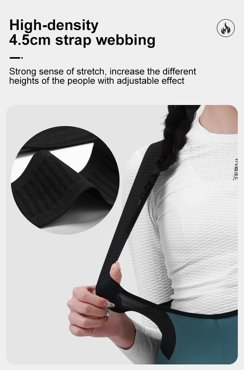 INBIKE Warm Thermal Cycling Jersey Set for Women Comfortable Fleece Road Bike Bib Pants Windproof Road MTB Clothing with Pockets